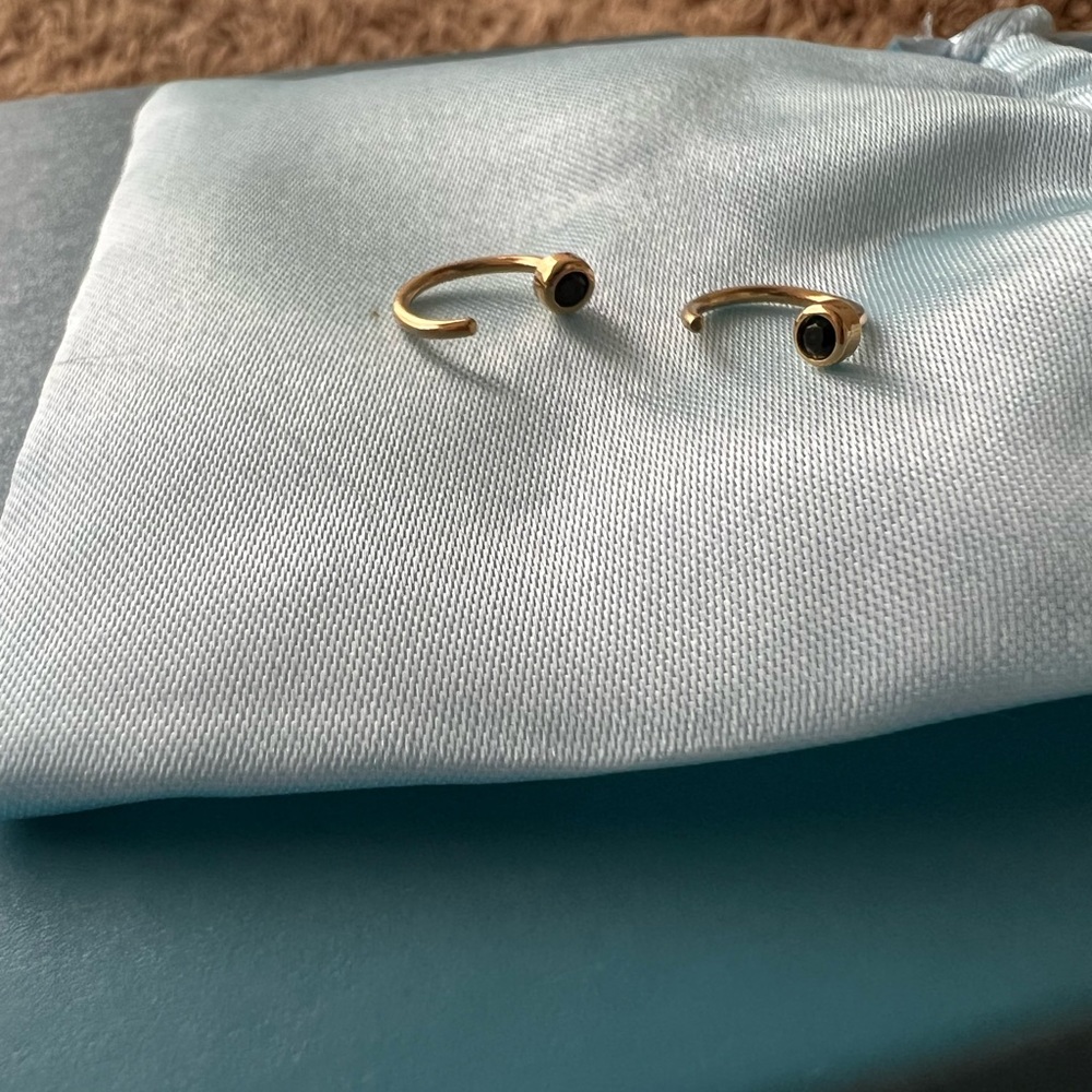 J&Co gold huggie earrings